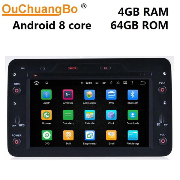 Ouchuangbo car radio bluetooth video for Alfa Romeo Spider (2006 onwards) With USB WIFI 64GB 8 Cores CPU 9.0 system
