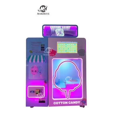 New Design Commerical High Profit Outdoor Intelligent Marshmallow Fully Automatic Cotton Candy Maker Automatic Machine
