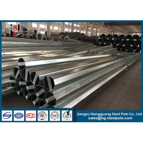 Antirust Q345 Galvanized Electrical Steel Utility Poles  ISO9001 Approve