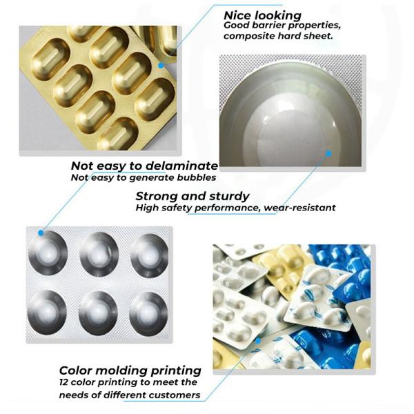 Shrink Capsule Packaging OPA AL PVC Blister Medical Cold Forming Aluminum Foil Matching PTP