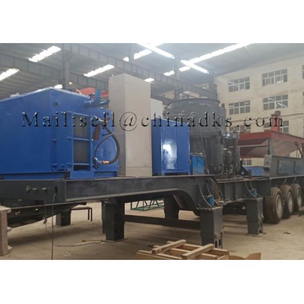 Станция 240mm гидравлической конической дробилки 390TPH 160mm мобильная задавливая