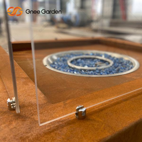Outdoor Steel Fire Pit Garden Patio Decorative Square Corten Steel Firepit