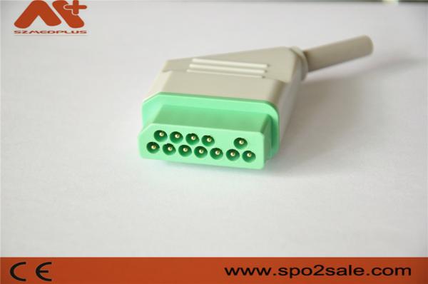 Conector de ECG para o acessório médico do monitor paciente de Nihon Kohden com cor verde