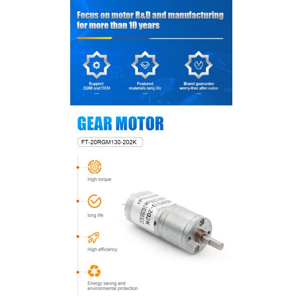 Futeng Factory Micro 12 v Dc Motor 500rpm Smart Blinds Spur Brushed Dc Gear Motor