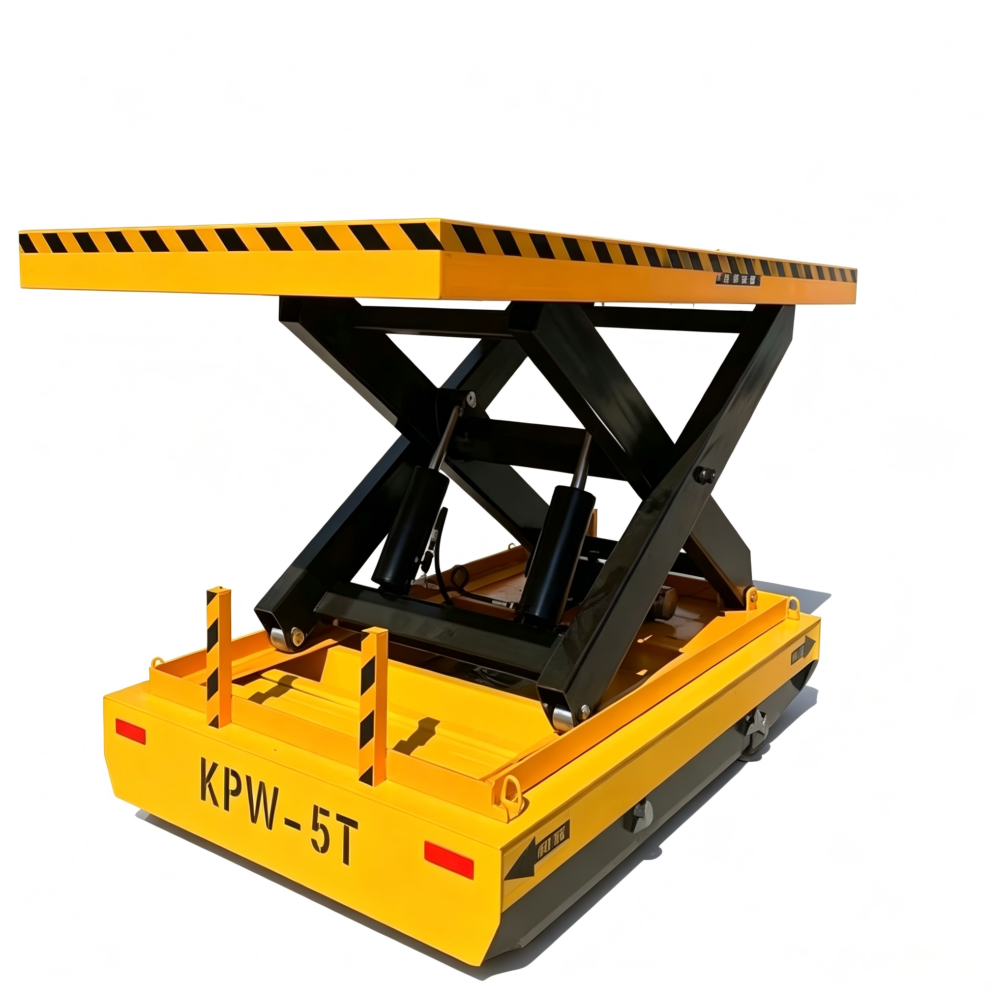 Trackless Lifting Transfer Cart Electric Hydraulic Lifting Platform Trolley For Factory Workshop Material Handling