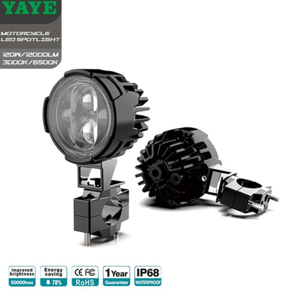 Мотоциклы Скутеры Туман 120W 12000LM / Пара 6500K Белый свет с переключателем фар