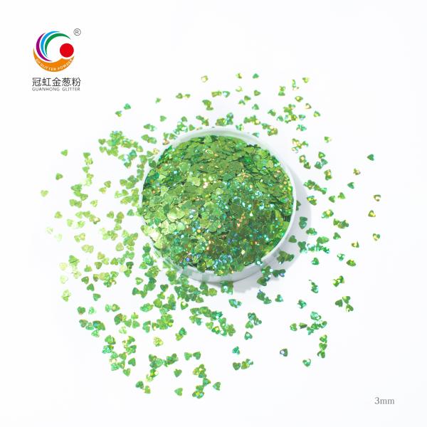 3mm Starry Heart Round Body PET Glitter Powder For Party Wedding Decoration