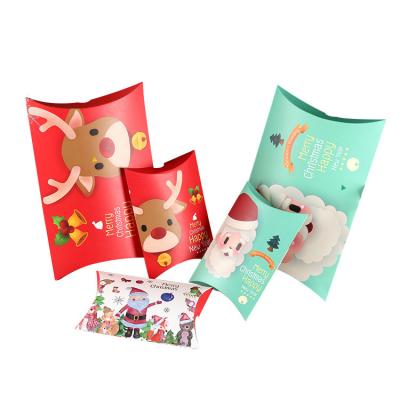 Foldable Bulk Christmas 1mm Custom Food Packaging Boxes Pillow Box Packaging