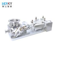 Air Driven Cat Food Cat Strips Packing Machine Using Ceramic Piston Pump With High Speed For Meet Jam Packing