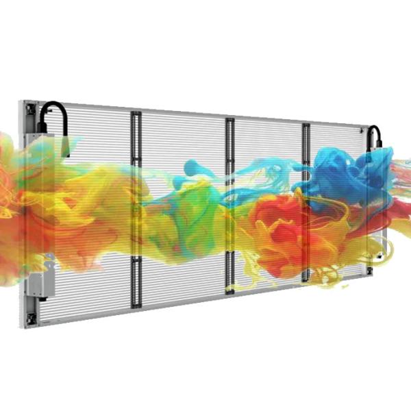 Space Saving Transparent LED Screens 1920Hz for Stores Glass Wall