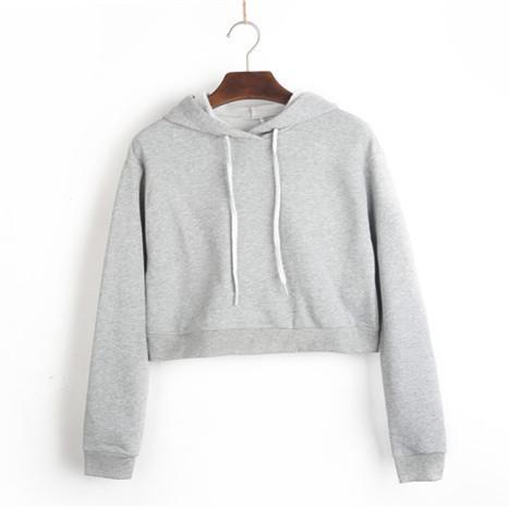 Grey Color Spring Plus Size Ladies Shirts Blank Pullover Hoodies Quick Dry