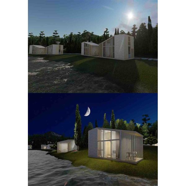 Relucent 1 Bedroom Prefabricated Homes / Modern Beautiful Wooden House
