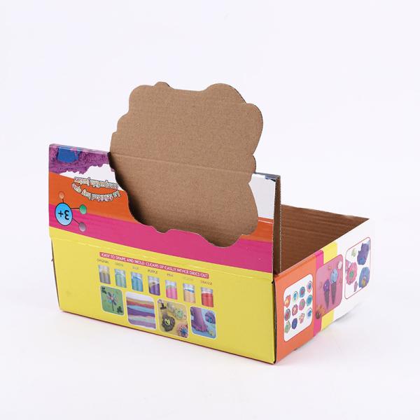 Custom Strong Corrugated Counter Display Box Manufacturer Full Colors Printing