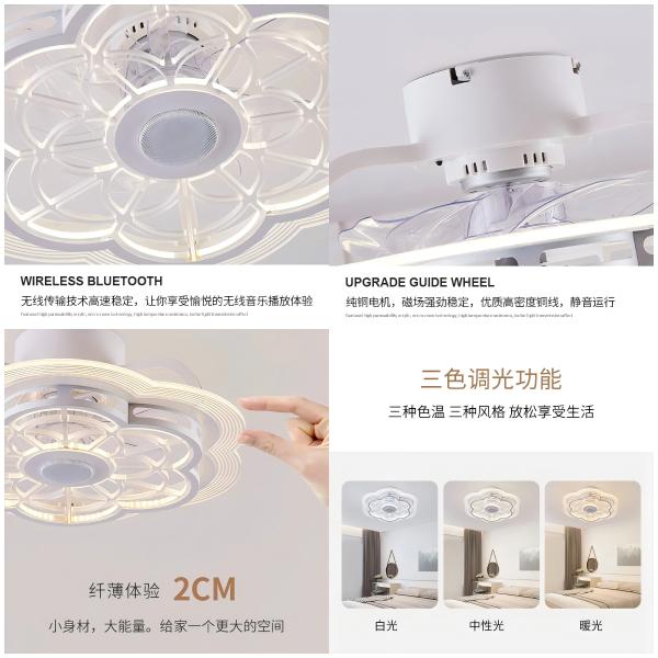 Wholesale factory Simple Modern Living Room Ceiling Fan Light , Chandelier Ceiling Fan For Bedroom