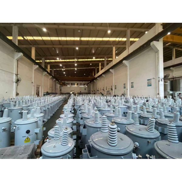 75kV Single Phase Pole Mounted Power Distribution Transformer Cu-Al Configuration