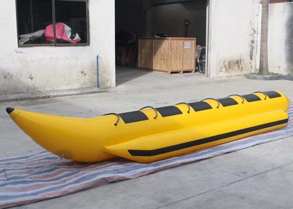 Exciting 4m * 3m Inflatable Flying Fish , Inflatable Banana Boat  With Professional Trampoline Fabric