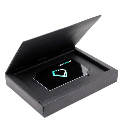 Elegant Eco Friendly Black Business Card Holder Recycled Paper Gift Packaging Box