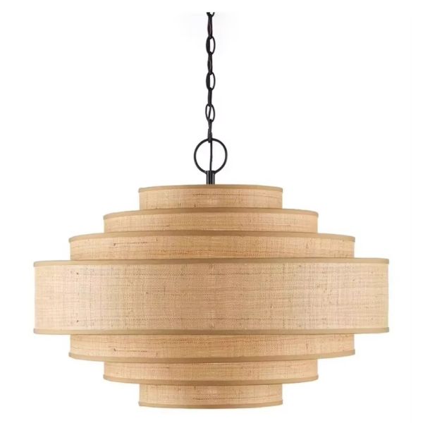 Living Dining Bedroom B&B Decoration Home Pendant Lights Indoor Lighting Fixtures Japan Style Wabi Sabi Fabric Chandelier (WH-VP-303)