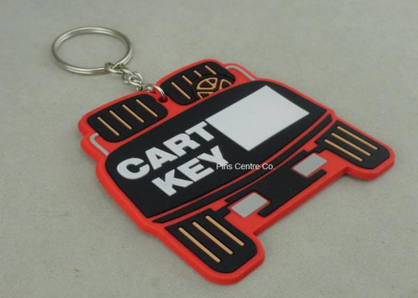 Stamping / Die Casting Rubber Key Chain , Design Your Own Custom Shaped Keychains