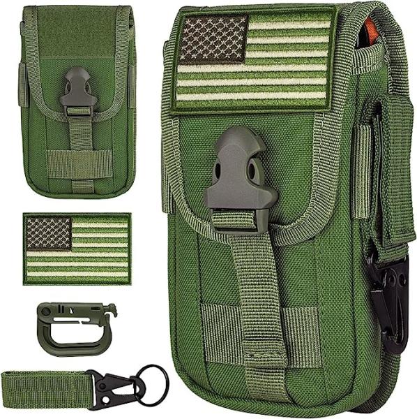 Tactical Cell Phone Holster Pouch, Tactical Smartphone Pouches Cellphone Case Molle Gadget Bag Molle Attachment Belt
