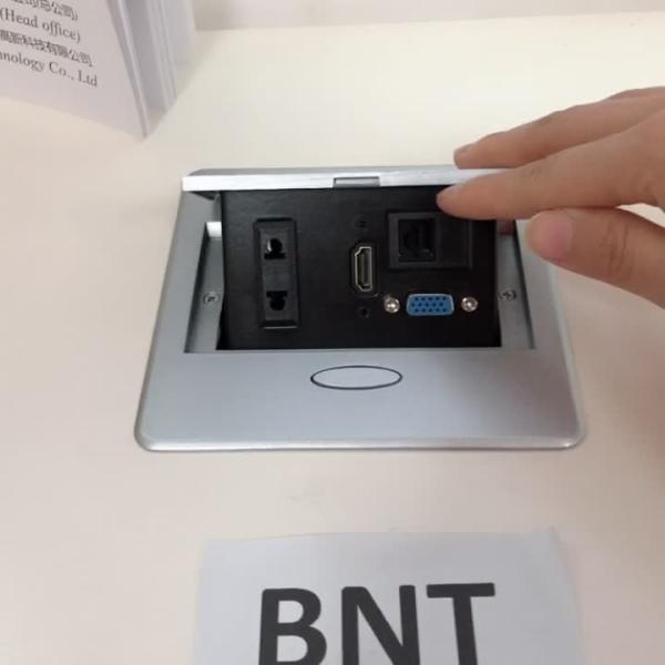 BNT office furniture tabletop pop up desk power outlet for conference table