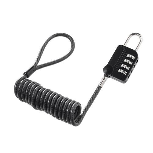 Laptop Security Anti Theft Cable Lock With Spring Spiral Lanyard Tether