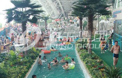 Large Water Park Aqua Play Lazy River with Relaxing Wave Machine
