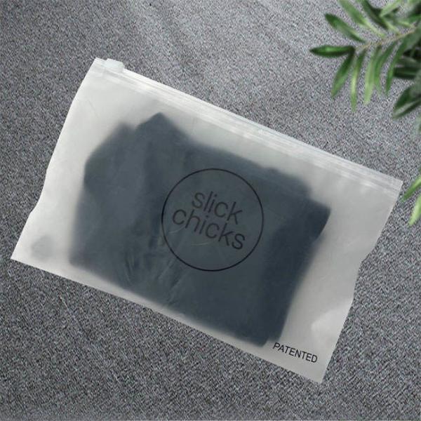 Custom 100% Biodegradable Plastic Recycled Frosted Matte Clothes Ziplock Bag Eva Zipper Pouch Polybags For Clothing