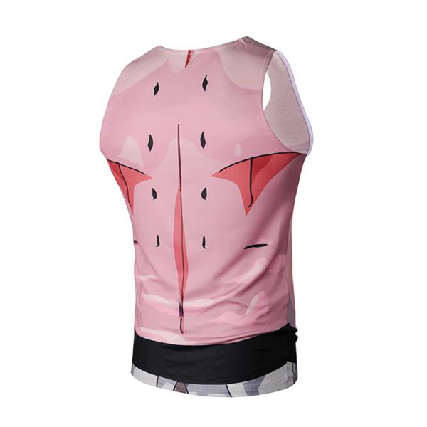 93.2% Polyester Majin Buu Custom Anime T Shirts Sublimation Printing