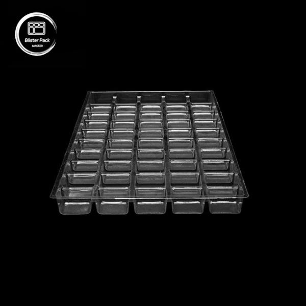 Multi-Specification 50-Grid Small Transformer Container Vacuum Formed Plastic Tray