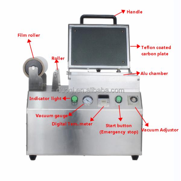 Duoqi Dq-240vct 260 MM Водородная вакуумная упаковочная машина для мяса, овощей и оборудования