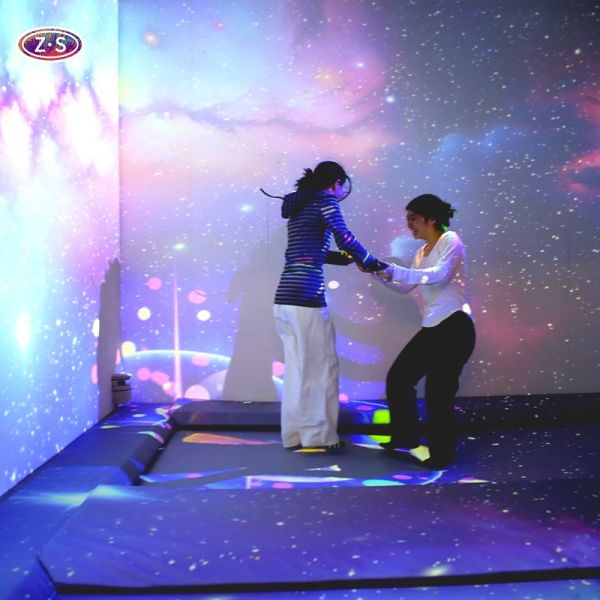 Immersive Trampoline  Projection Radar Sensing Jump Platform With Dynamic Star Effects
