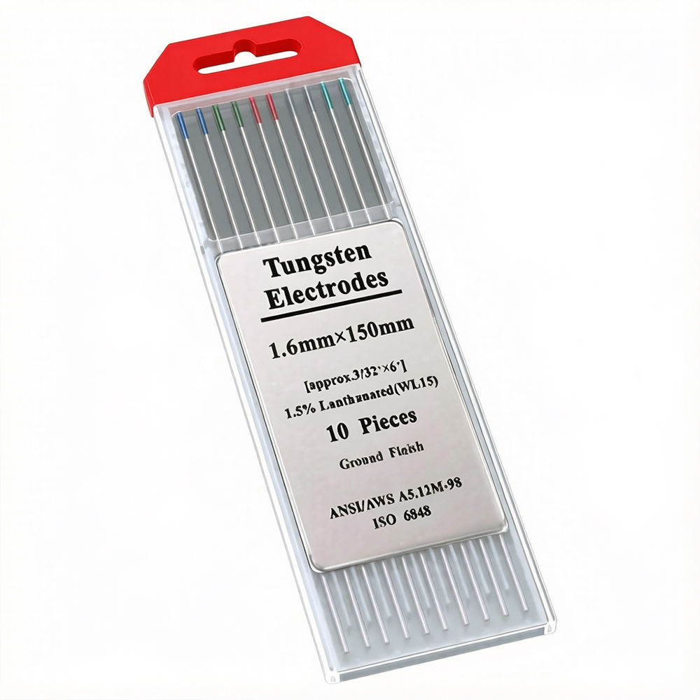 TIG Welding Parts WT20 Thoriated Tungsten Needle Tungsten Electrode Argon Arc Welding Red Head Tungsten Needle 1.6/2.4/3.2mm