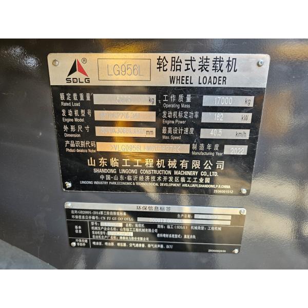 Sdlg LG956L Used Excavator Equipment Used Wheel Front Loader