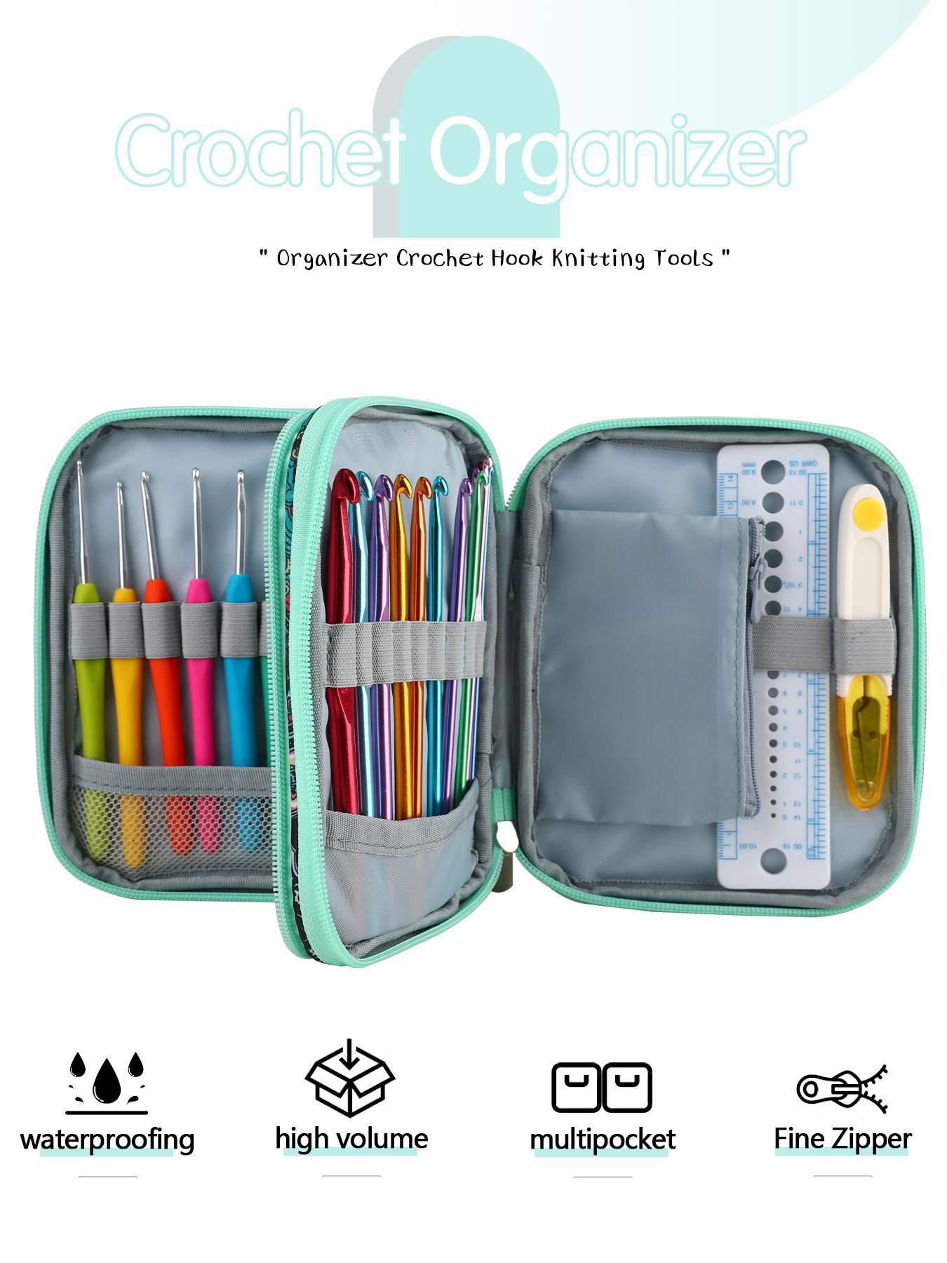 Double Layer Customizable Knitting Storage Bag Lightweight 150G Yarn Organizer