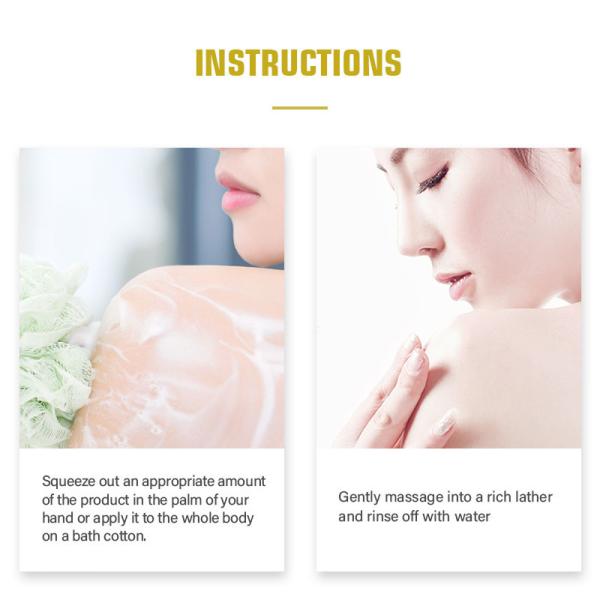 Private Label 400ml Organic Bath Oils Bodywash Blanchissant Bain Douche