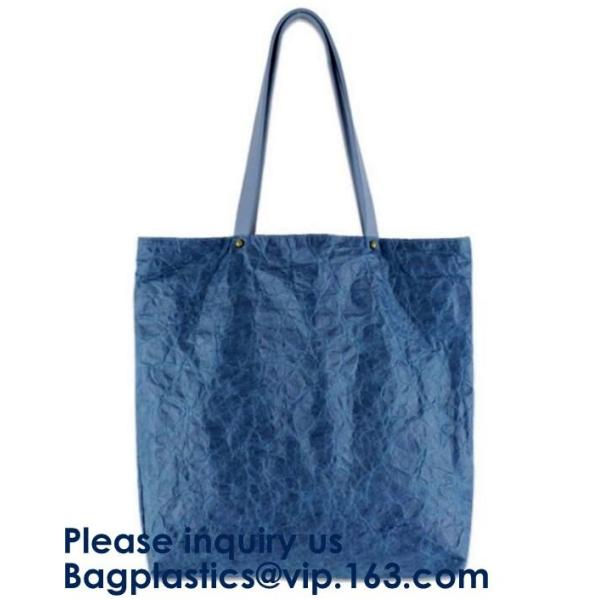 Tyvek Reversible Reusable Shopping Tote Beach Pool Travel Bag Ultra Soft FOLDABLE Material,Reusable Grocery Bag, Easily