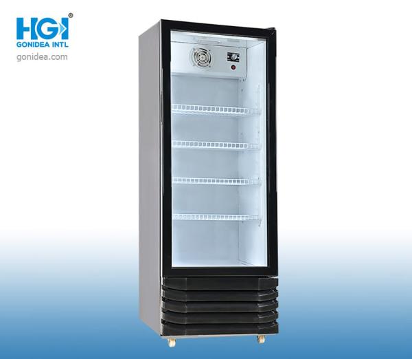 refrigerador de vidro dobro ereto da exposição da porta do mercado 1.6m do refrigerador da mostra 280L