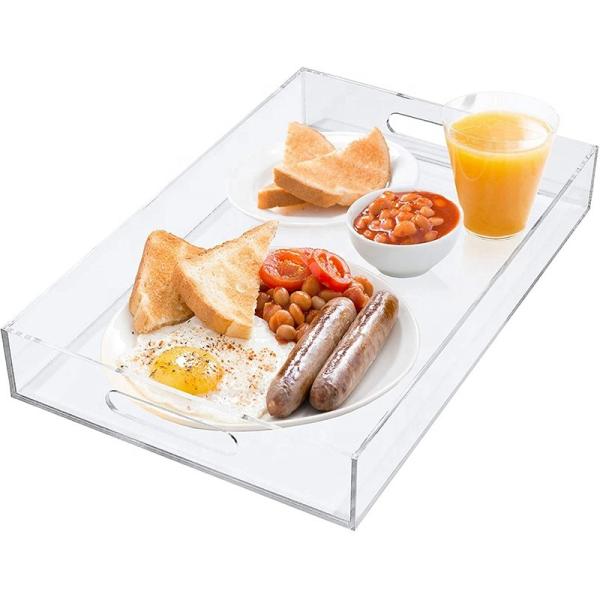 11 X 17 18x28 14x10x2 Acrylic Breakfast Tray Compartment Desk Custom