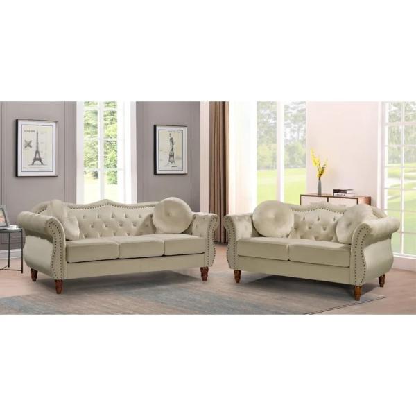 ODM OEM living room furniture factory wholesale price 3 seat SOFA 3+2 seat Loveseat Velvet fabric armrest Luxury