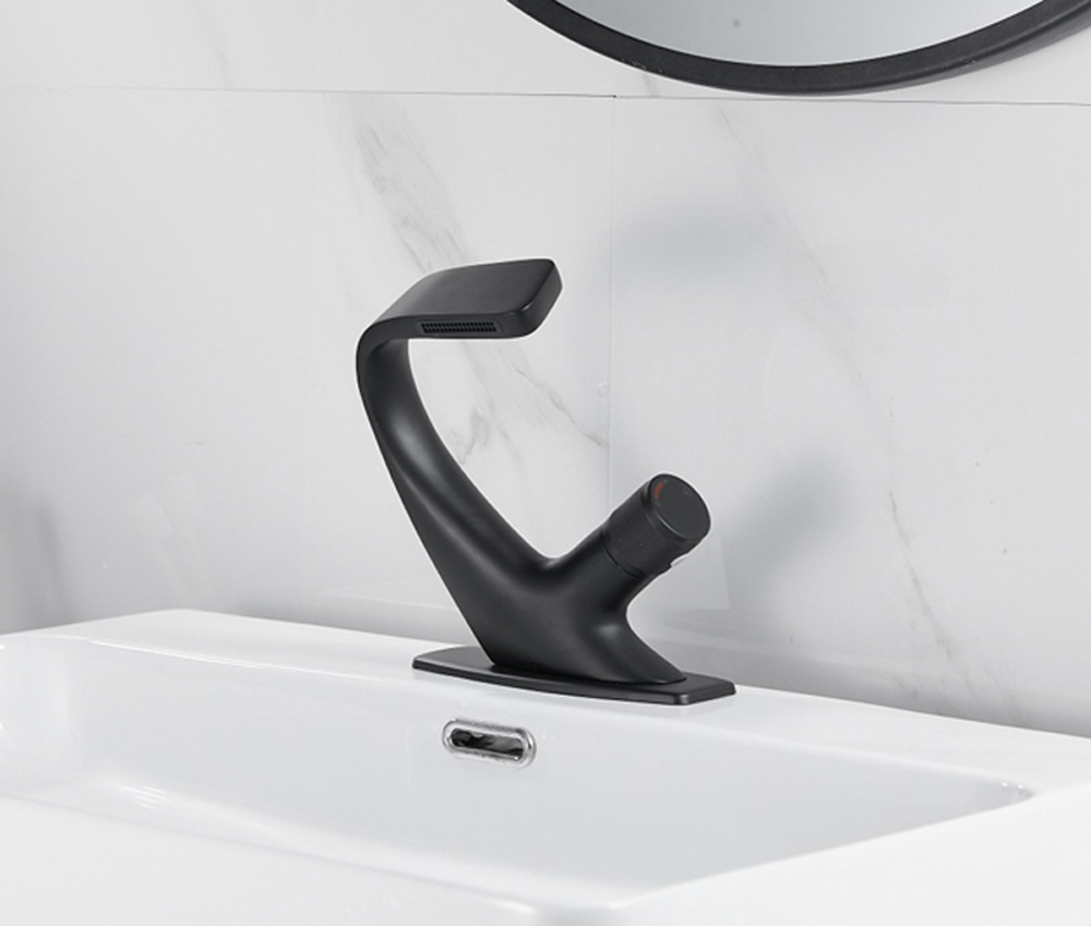 Oersitor Basin Faucet with brass body 35mm ceramic cartridge includes 2pcs stainless steel flexible hoses for bathroom washbasin 