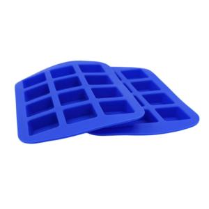 Durable Blue Flexible Ice Cube Trays , Tasteless Personalized Silicone Ice Cube