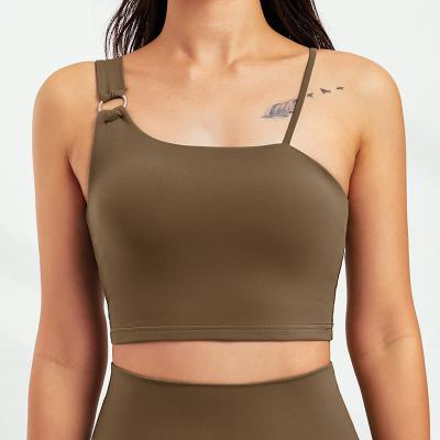 Roupa Nude do exercício do Spandex de nylon de Custom Logo Sexy Back Sports Bra do fabricante da fábrica do Oem