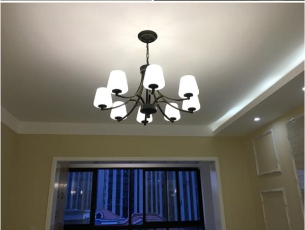 Black wrought iron kitchen light fixtures with Crystal Ball (WH-CI-104)