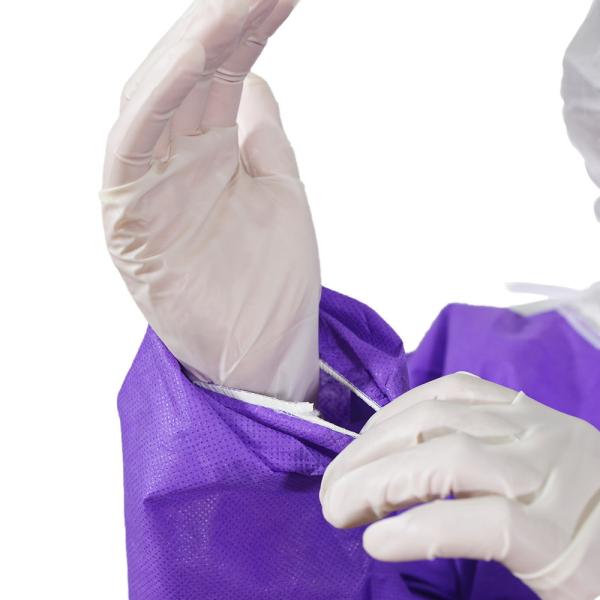 50g Purple PP Isolation Gown Disposable Hospital Gowns