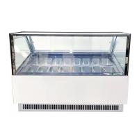 Gelado de aço inoxidável da estação da sobremesa que mergulha os tanques do congelador 16 da exposição