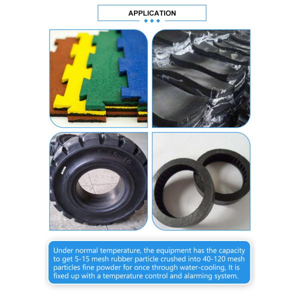 покрышка отхода 120kg/H повторно используя линию резиновую машину 220V 380V точильщика