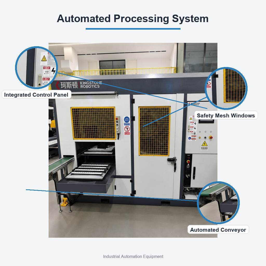 Precision Robotic Buffing Machine For Brass Padlock Bodies And Security Hardware