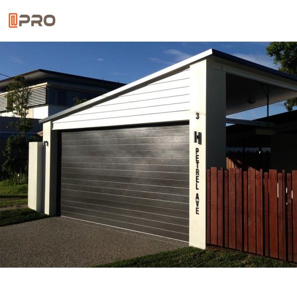 6063 Clear Glass Garage Door With Motor Checkered Anodised Smart Opener Aluminum Springs