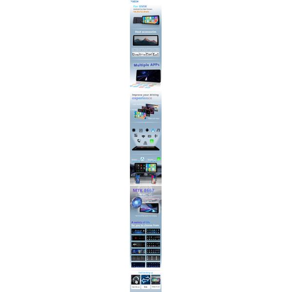 1920*720 BWM Android навигация 12,3 дюйма CCC/CIC/NBT/EVO MTK8667 Платформа 8 Ядро